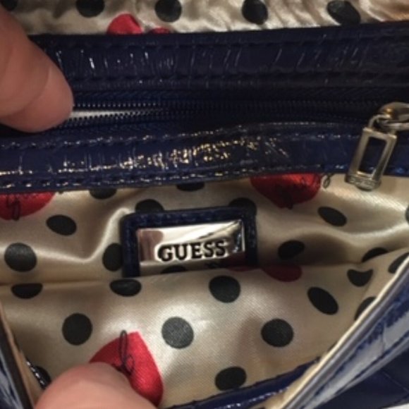 Guess Blue Sequin Sparkles Quilted Crossbody Bag - Picture 6 of 15